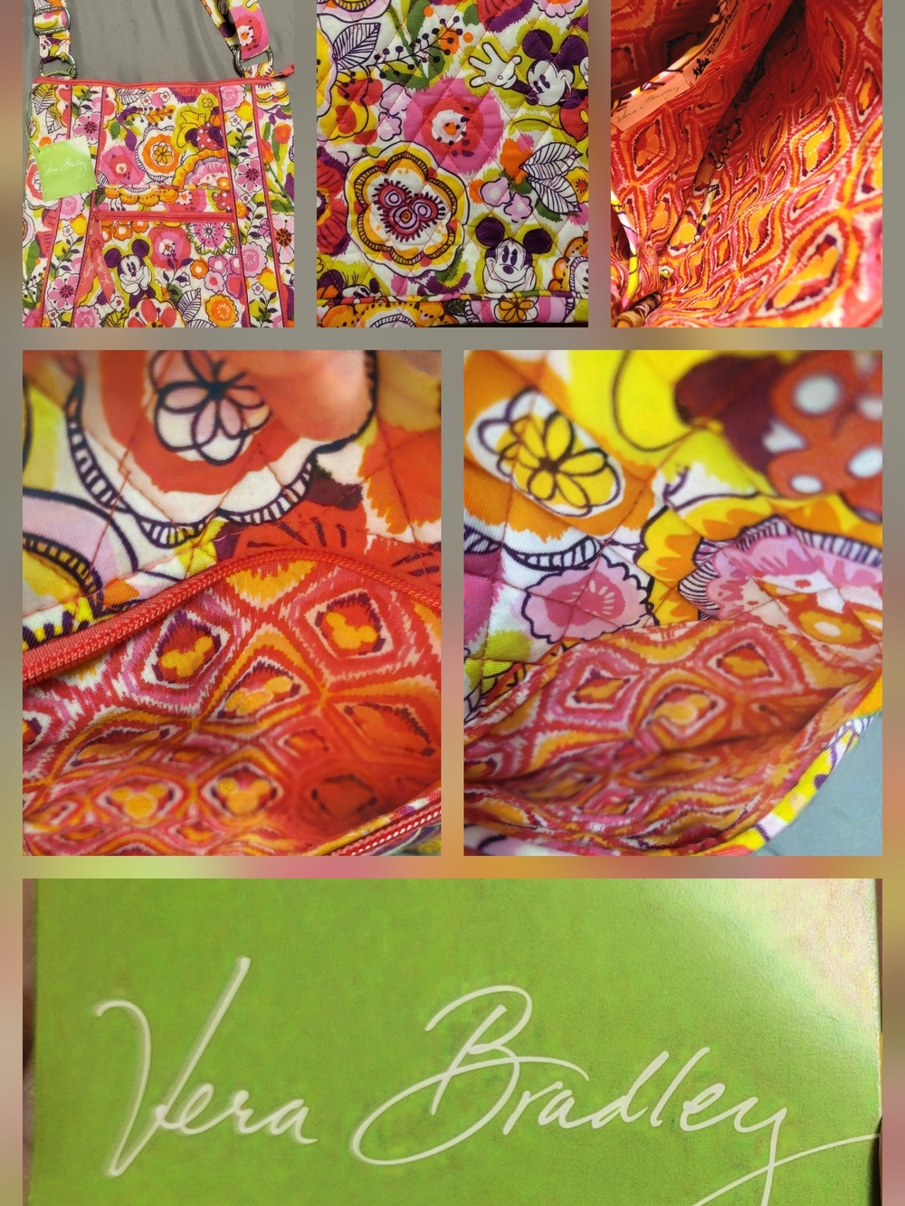 Brand New With Tags Limited Edition 
Vera Bradley Bouncing Blooms 
Mickey/Minnie